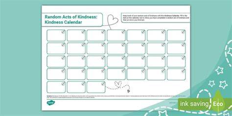 random acts of kindness calendar