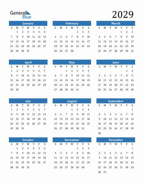 2029 calendar excel free download 2022