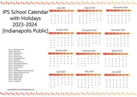indianapolis public schools calendar