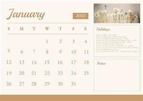 january 2025 calendar