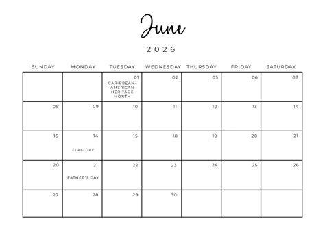 june 2025 calendar