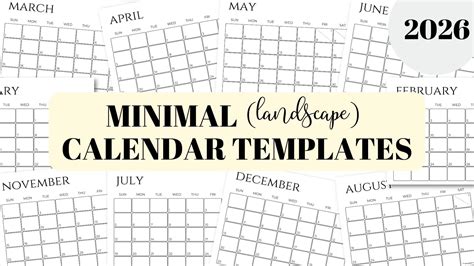 pages calendar template