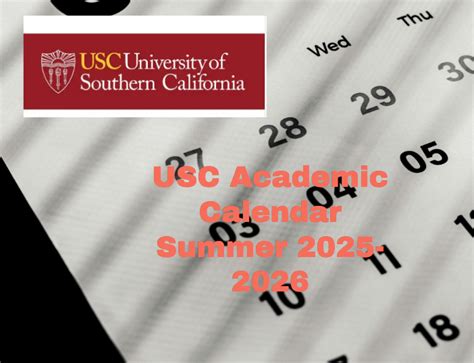 usc academic calendar