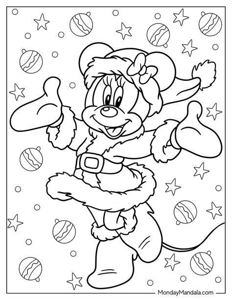 Minnie Mouse Christmas Coloring Pages