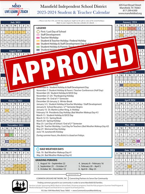 Misd Calendar 2024 25