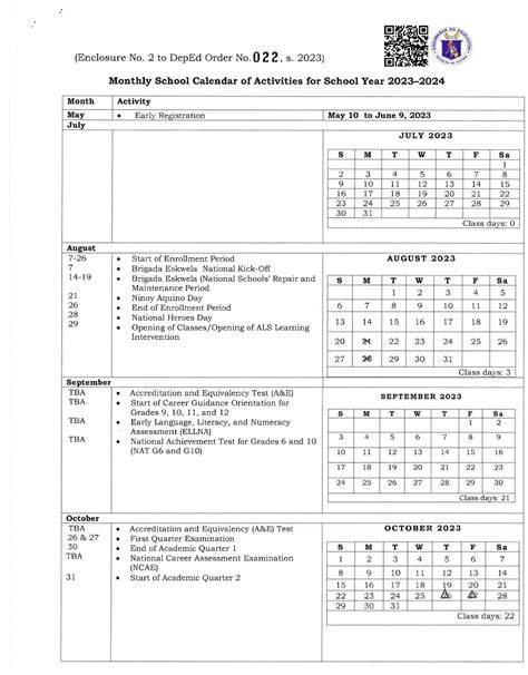 2024 and 2025 school calendar