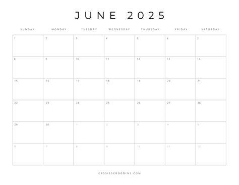 blank calendar 2025