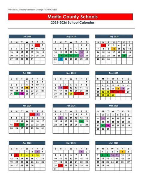 martin county schools calendar