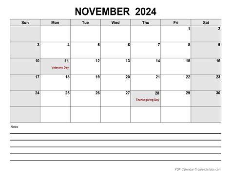 november 2024 calendar printable