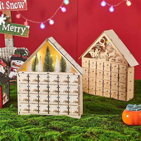wooden advent calendar with drawers
