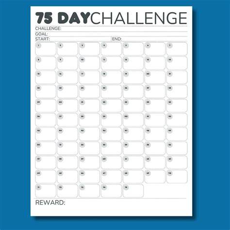 75 hard calendar
