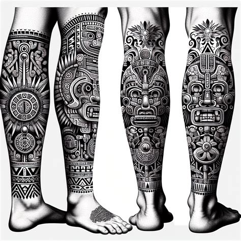 aztec calendar tattoo design