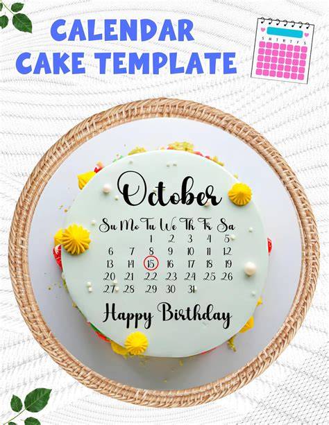 birthday cake calendar