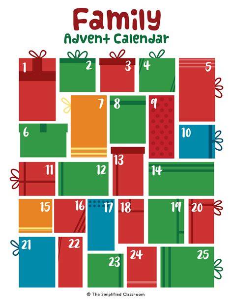 family advent calendar