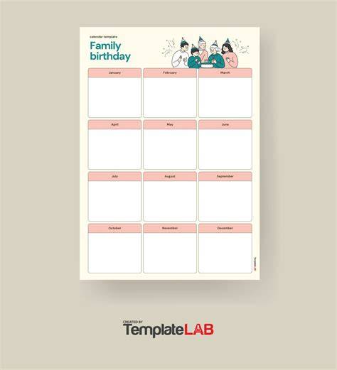 family birthday calendar