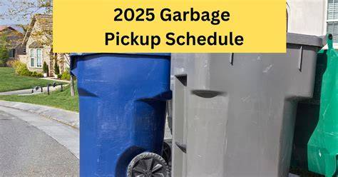 garbage pickup calendar