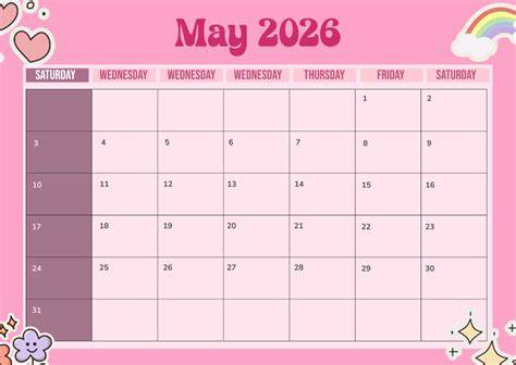 may calendar printable