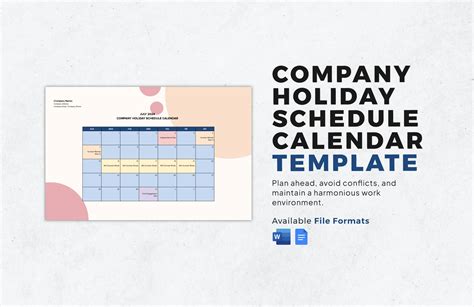 the holiday calendar