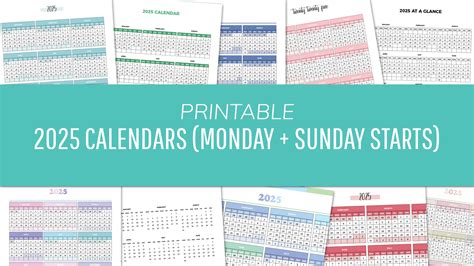 2025 calendar pages