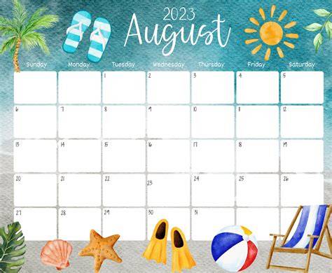 august calendar ideas