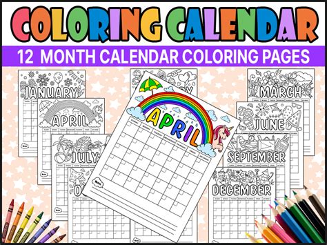 calendar coloring pages