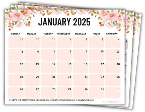 free printable 2025 calendar printable