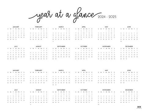 year calendar 2025 printable