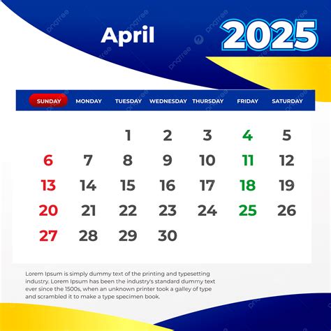 april 2025 calendar