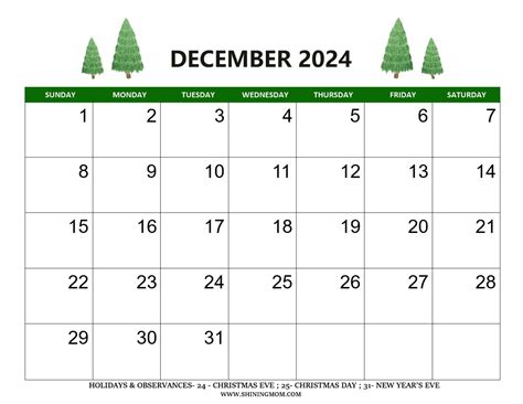 free printable december 2024 calendar