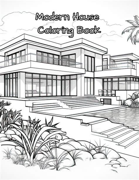 Modern House Coloring Pages