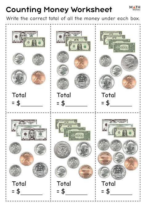 Money Worksheets Free Printable