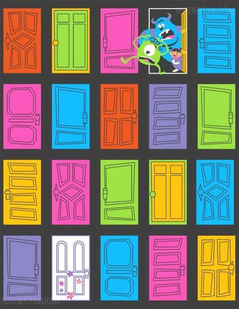 Monster Inc Doors Printable