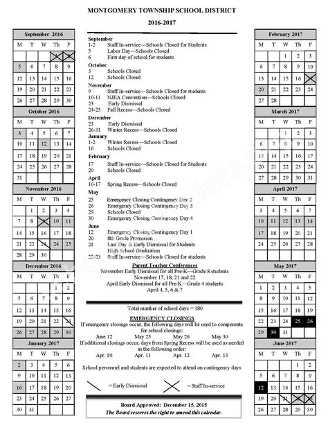 Montgomery Academy Calendar