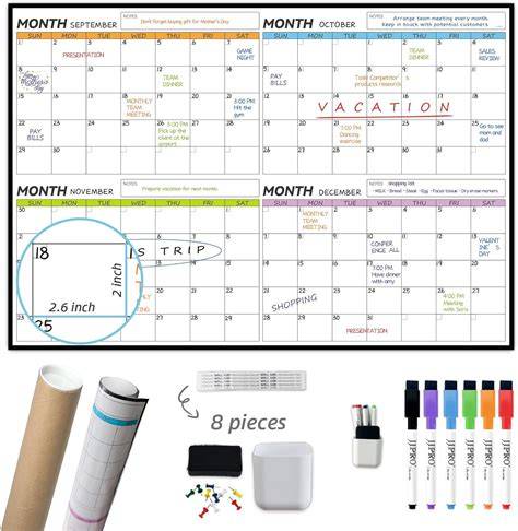 Month Dry Erase Calendar