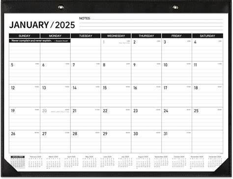 Monthly Desk Calendar 2025