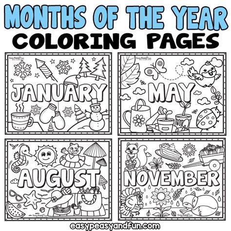Months Of The Year Coloring Pages