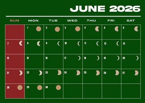Moon Calendar June 2025