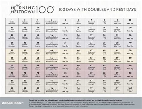 Morning Meltdown 100 Calendar