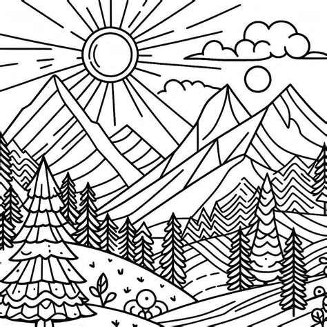 Mountain Color Sheet