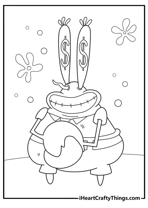 Mr Krabs Coloring Sheets