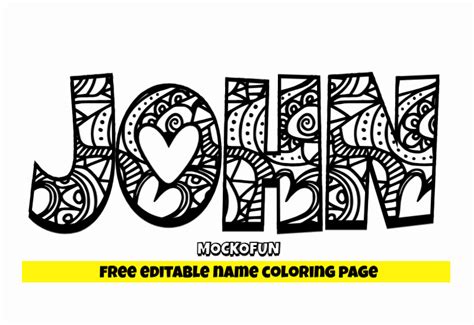 Name Coloring Page Generator