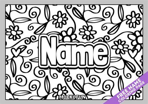 Name Coloring Pages To Print