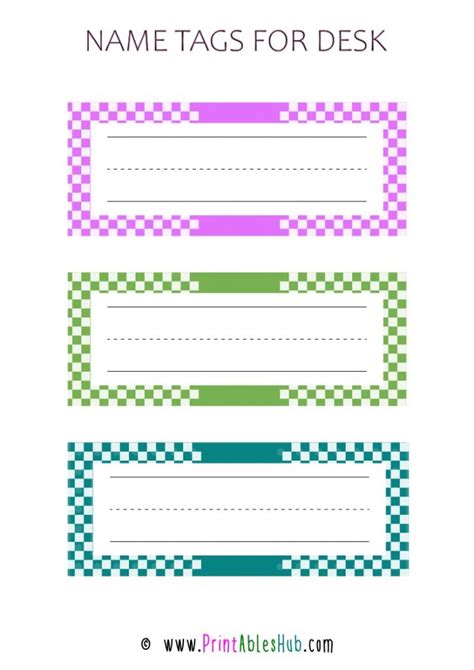 Name Tags For Desks Printable