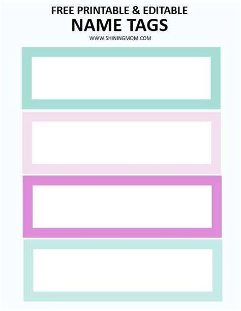 Name Tags Free Printable