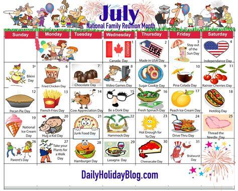 National Day Calendar July