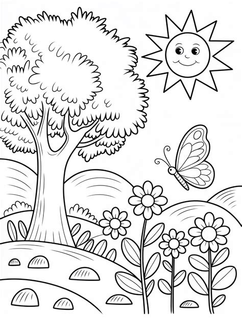 Nature Coloring Sheet