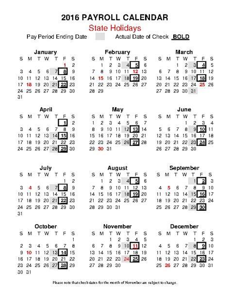 Nc State Payroll Calendar