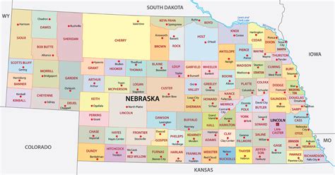 Nebraska County Map Printable