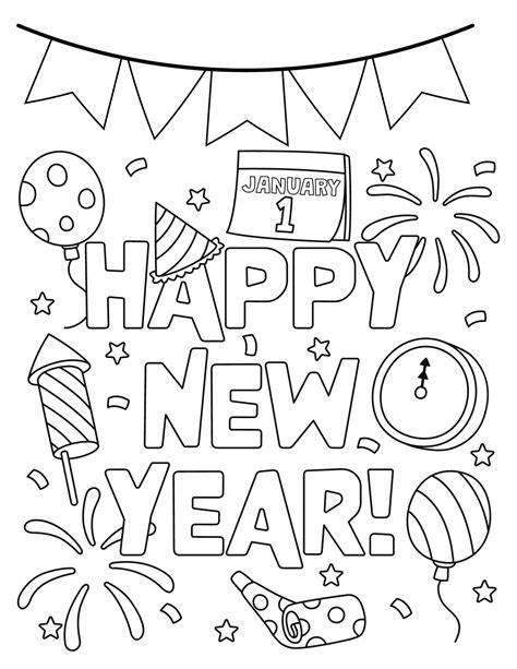 New Years Coloring Sheet
