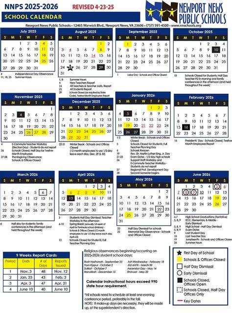 Newport News Schools Calendar